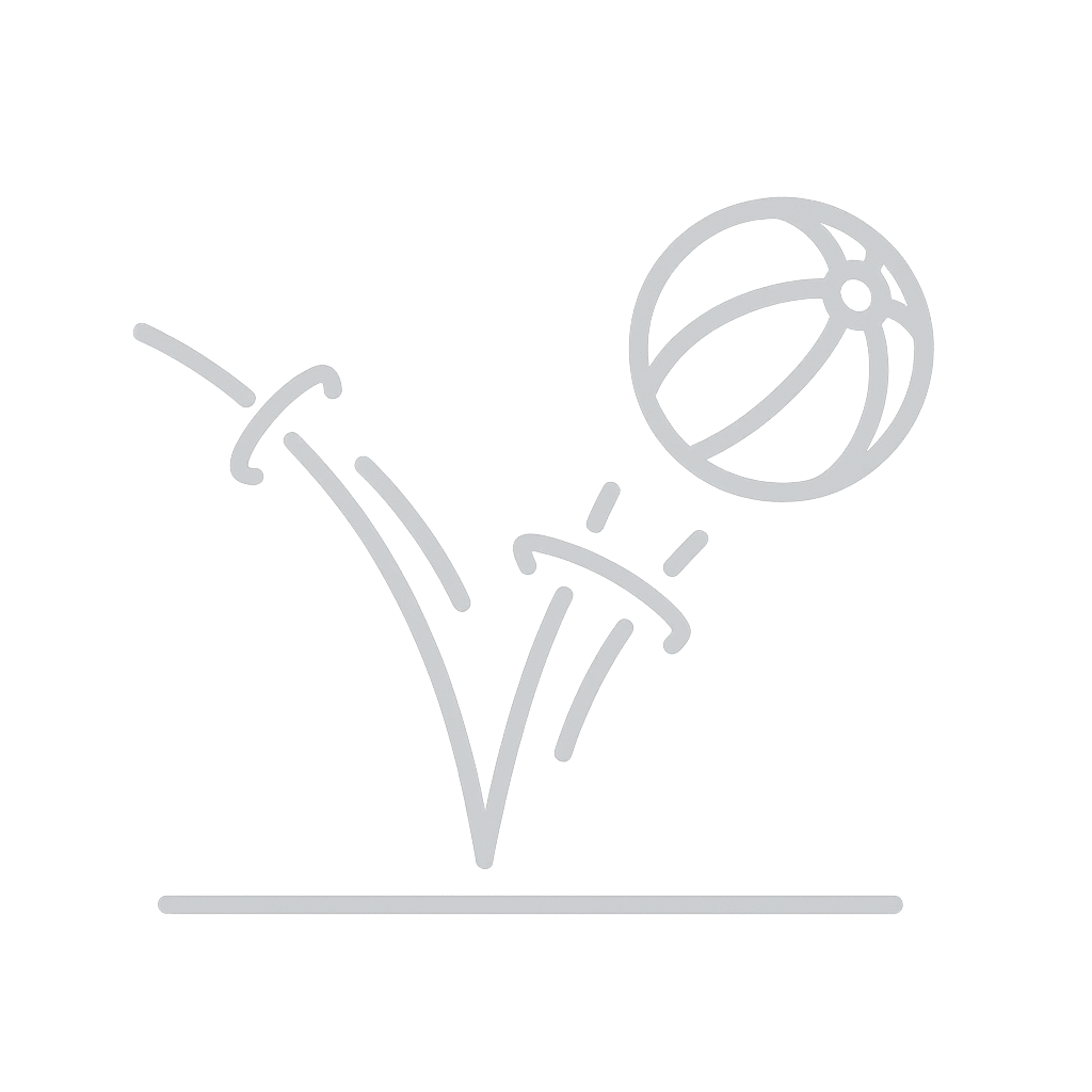 Ball impact noise icon illustrating impact noise measurement.