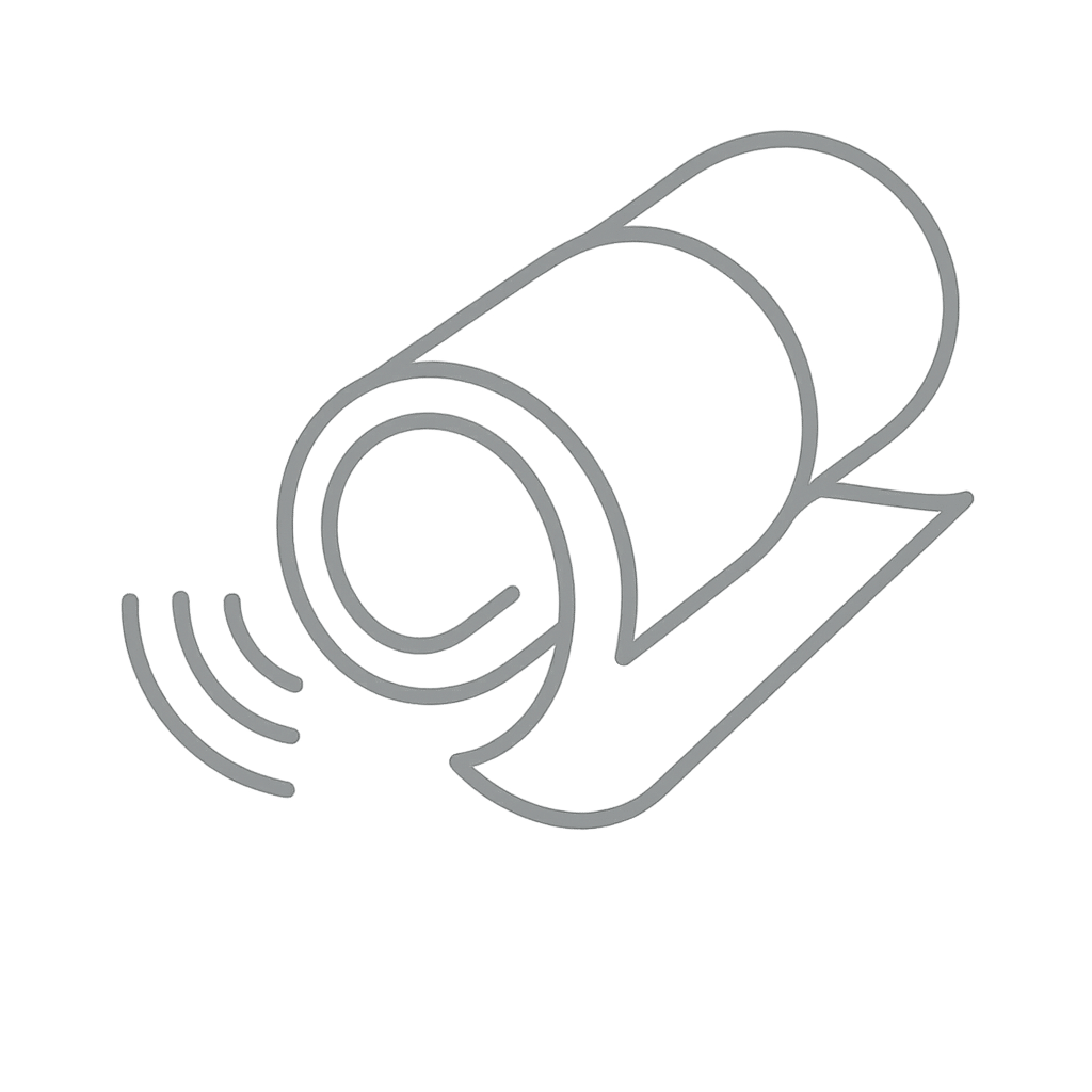 Sound-deadening vinyl pipe wrap for noise control and vibration isolation.