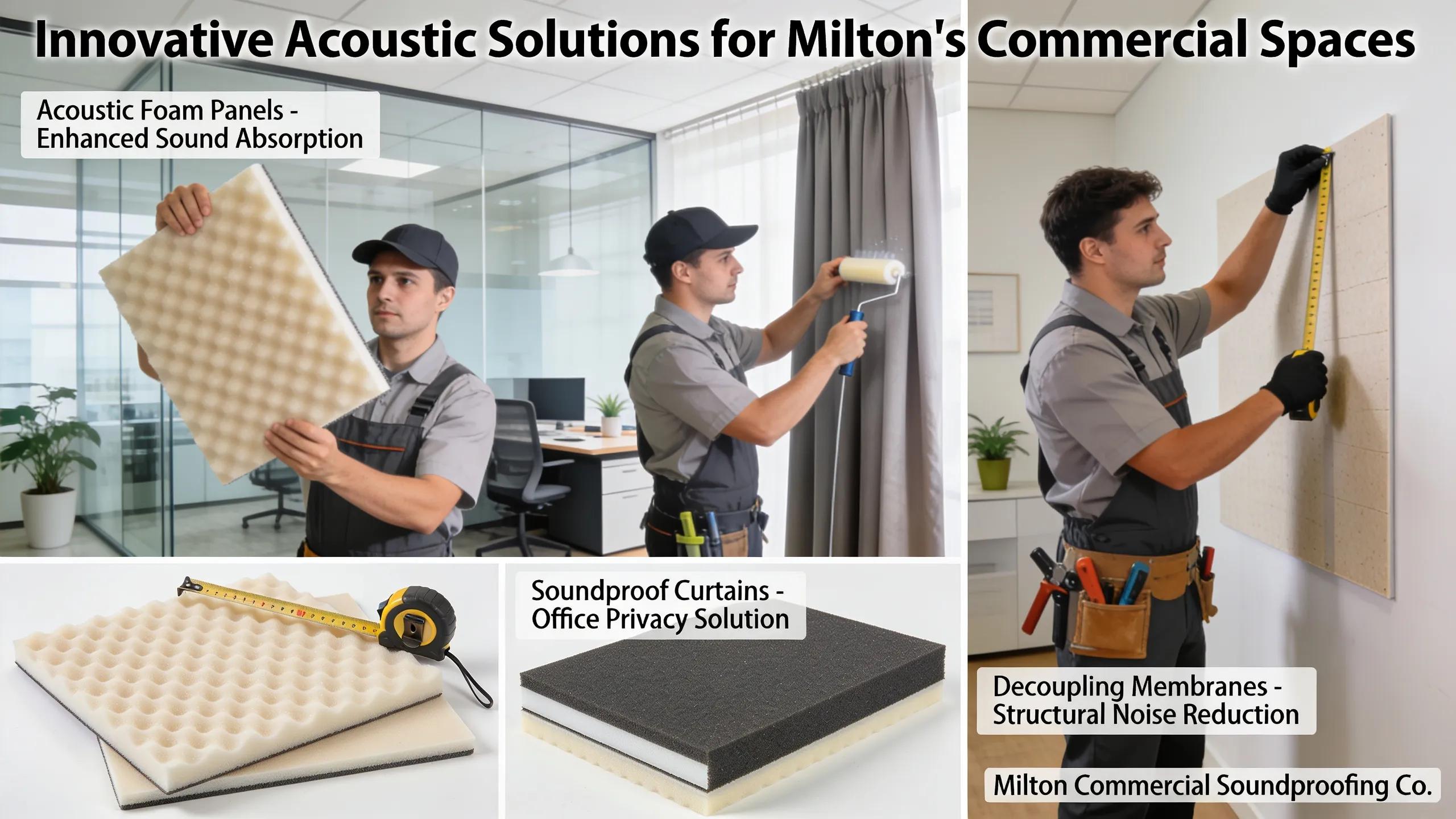Installation of commercial acoustic insulation technologies in a Milton office environment