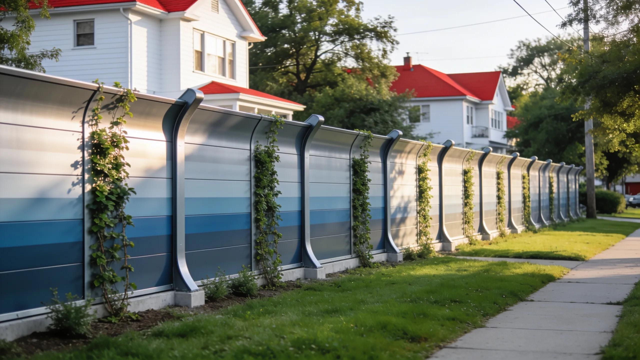 Environmental noise barriers in Waterdown designed for effective noise mitigation in residential areas