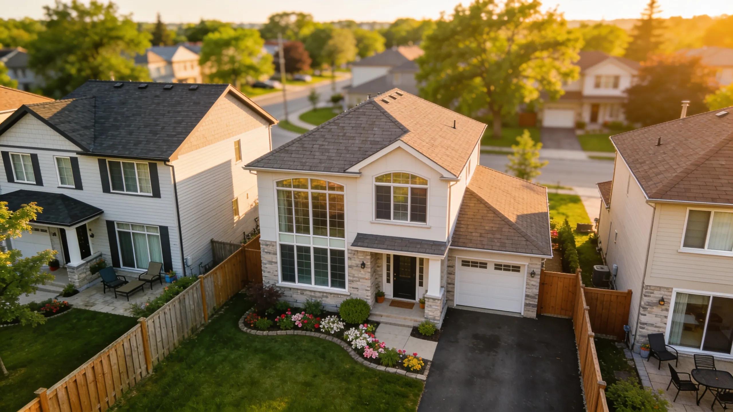 Quiet suburban neighborhood in Mississauga showcasing homes with effective soundproofing solutions